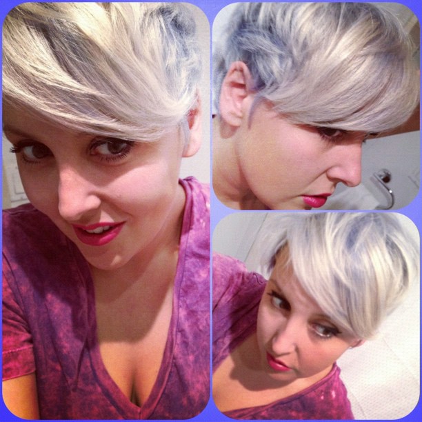 silver to blue hair